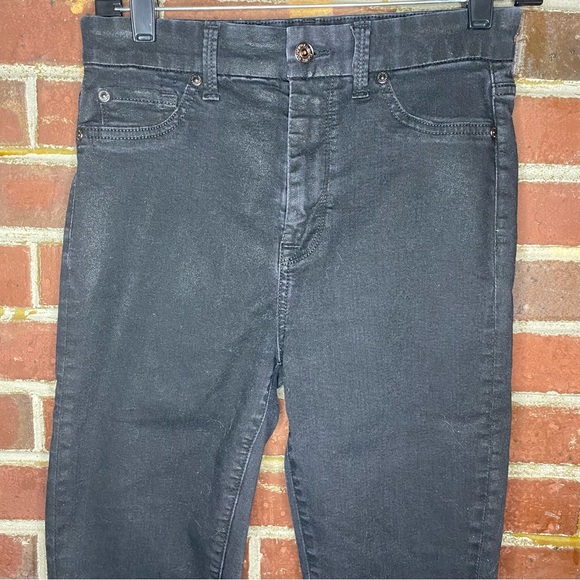 7 for all mankind B(air) sparkly coated black denim pants Size 27 - Picture 2 of 9